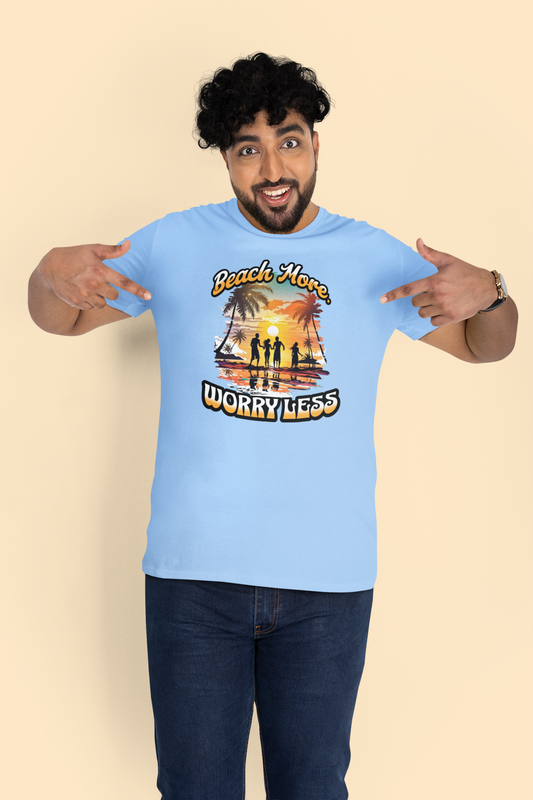 Beach More, Worry Less T-Shirt - Chubby Tribe