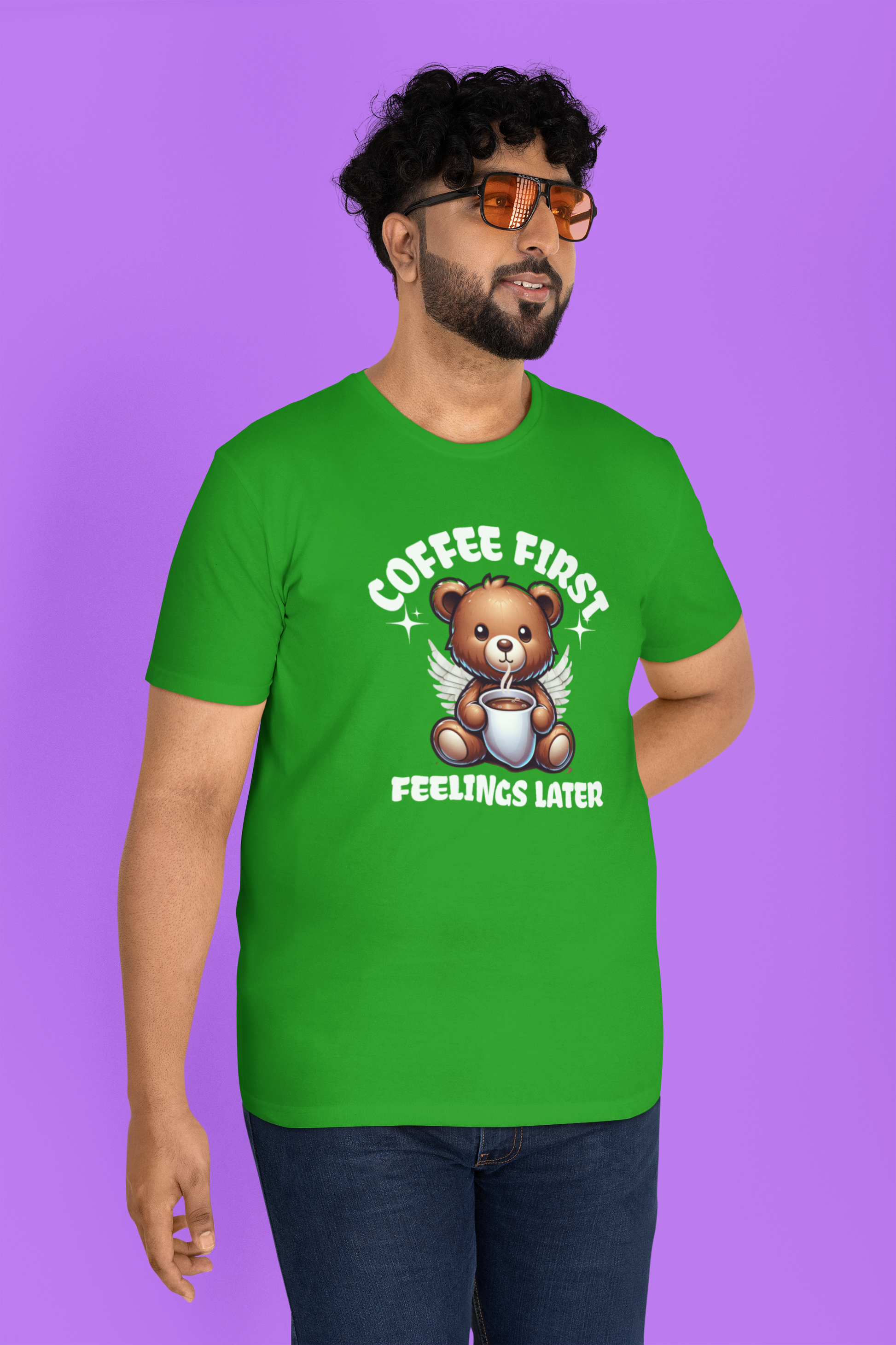 Coffee First, Feelings Later T-Shirt - Chubby Tribe