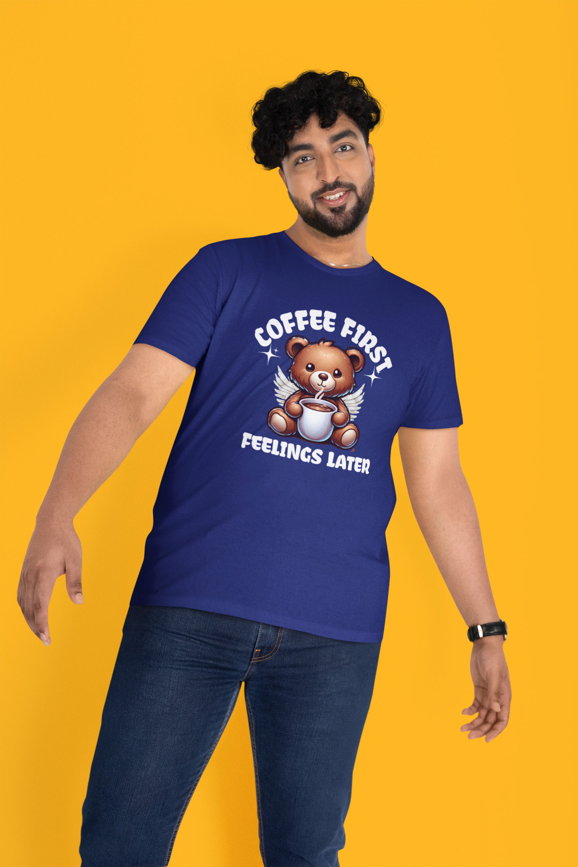 Coffee First, Feelings Later T-Shirt - Chubby Tribe