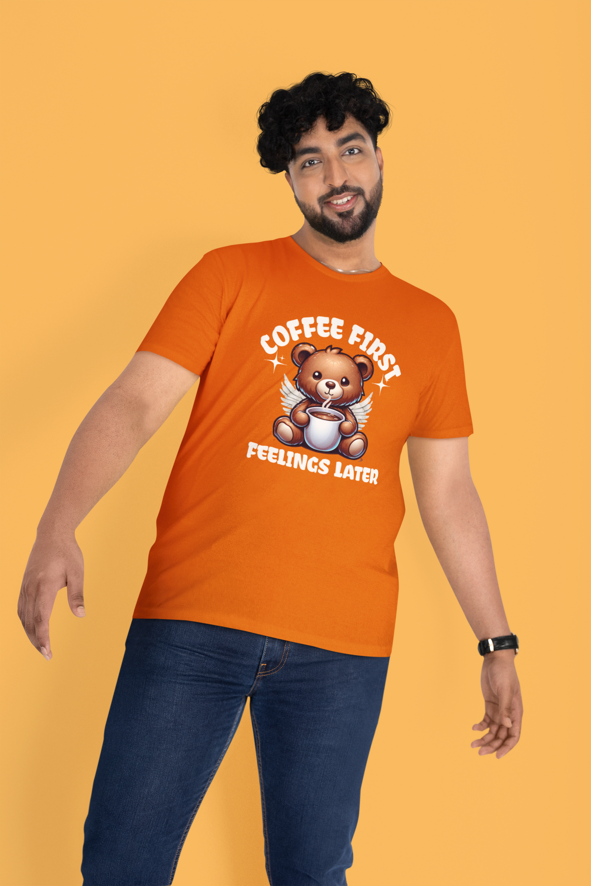 Coffee First, Feelings Later T-Shirt - Chubby Tribe
