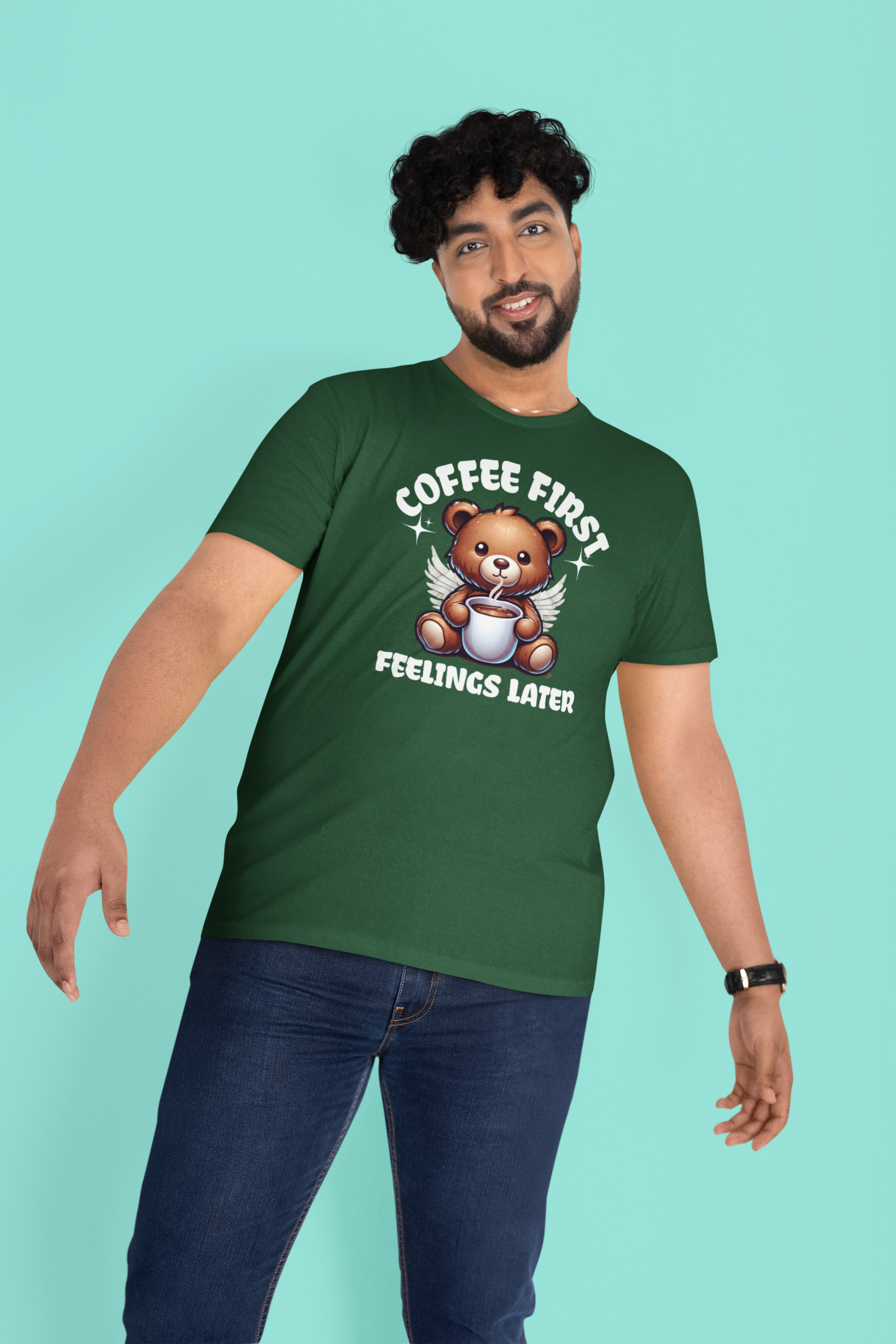 Coffee First, Feelings Later T-Shirt - Chubby Tribe